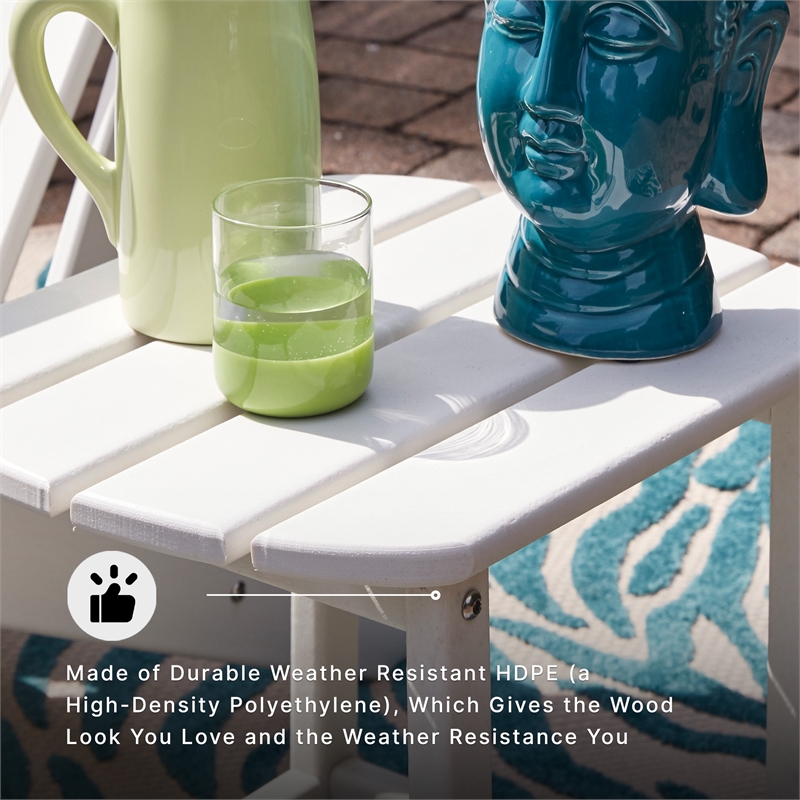 Signature Design by Ashley Sundown Treasure Patio End Table in White