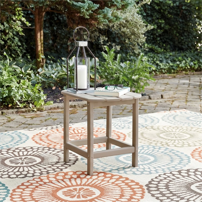 Signature Design by Ashley Sundown Treasure Patio End Table in Grayish Brown