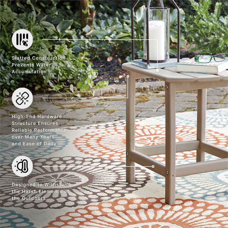 Signature Design by Ashley Sundown Treasure Patio End Table in Grayish Brown