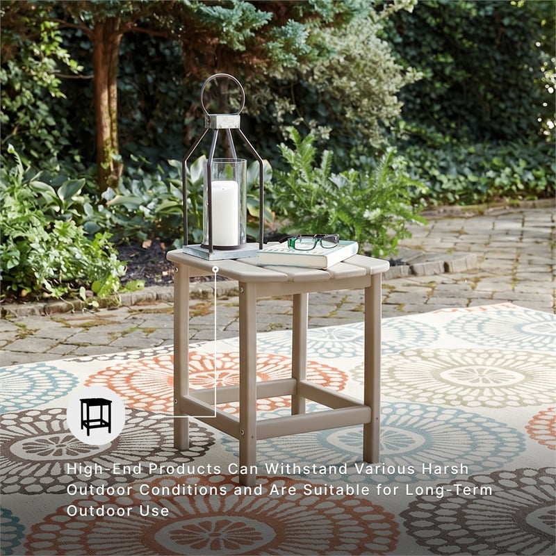 Signature Design by Ashley Sundown Treasure Patio End Table in Grayish Brown