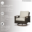 Signature Design by Ashley Transitional Wicker-Rattan Patio Chair in Mahogany