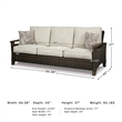 Signature Design by Ashley Paradise Trail Patio Sofa in Medium Brown