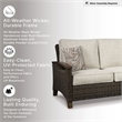 Signature Design by Ashley Paradise Trail Patio Sofa in Medium Brown
