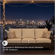 Signature Design by Ashley Paradise Trail Patio Sofa in Medium Brown
