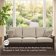 Signature Design by Ashley Paradise Trail Patio Sofa in Medium Brown