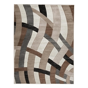 Ashley Furniture Jacinth 5' x 6'7&quot Polypropylene Rug in Brown