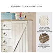 Signature Design by Ashley Willowton 4 Drawer Door Chest in Whitewash
