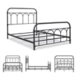 Signature Design by Ashley Nashburg Full Metal Spindle Bed in Matte Black