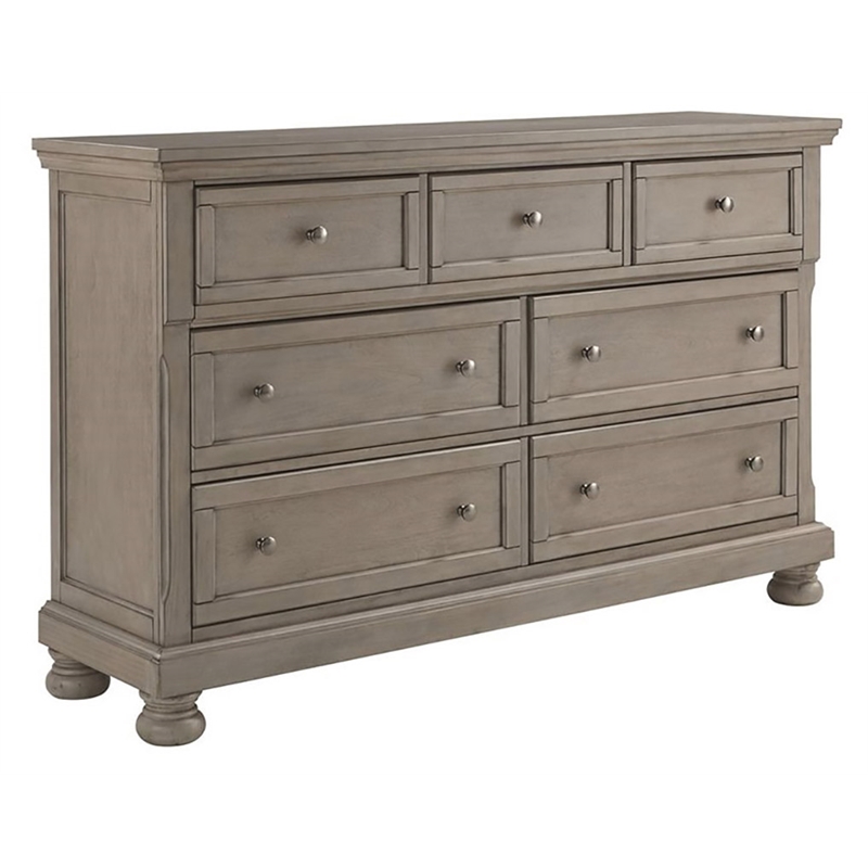 Ashley Furniture Lettner 7 Drawer Dresser in Light Gray
