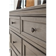 Ashley Furniture Lettner 7 Drawer Dresser in Light Gray