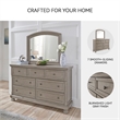 Ashley Furniture Lettner 7 Drawer Dresser in Light Gray