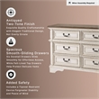 Ashley Furniture Realyn Engineered Wood 6 Drawer Double Dresser in Mahogany