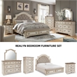 Signature Design by Ashley Realyn 7-Drawer Dresser in Chipped White/Brown
