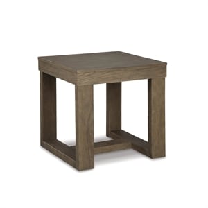 Signature Design by Ashley Cariton Square End Table in Grayish Brown