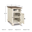 Signature Design by Ashley Realyn Storage End Table with USB Ports in White