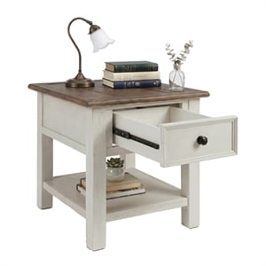 Signature Design by Ashley Bolanburg 1 Drawer End Table in Antique White