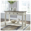 Ashley Bolanburg Engineered Wood 2-Drawer Console Table in Antique White