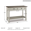 Ashley Bolanburg Engineered Wood 2-Drawer Console Table in Antique White