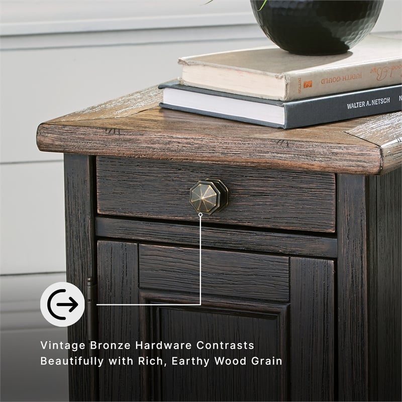 Signature Design by Ashley Tyler Creek Storage End Table with USB Ports in Gray