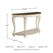 Signature Design by Ashley Realyn Console Table in Chipped White and Brown