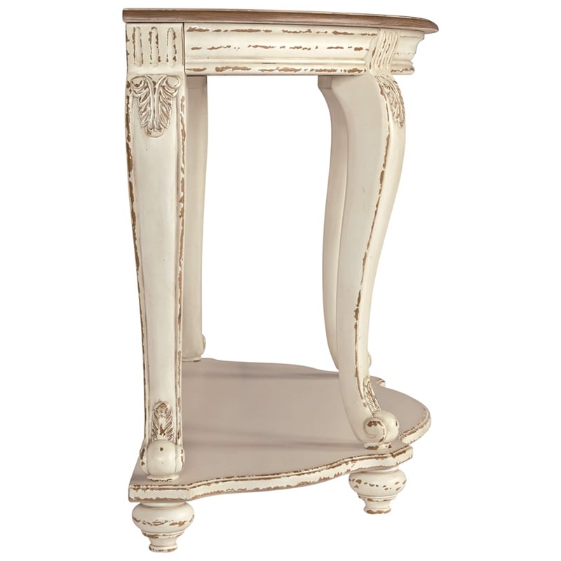 Signature Design by Ashley Realyn Console Table in Chipped White and Brown