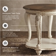 Signature Design by Ashley Realyn Round End Table in Chipped White and Brown