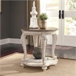 Signature Design by Ashley Realyn Round End Table in Chipped White and Brown