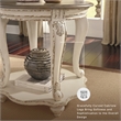 Signature Design by Ashley Realyn Round End Table in Chipped White and Brown