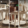 Signature Design by Ashley Realyn Round End Table in Chipped White and Brown