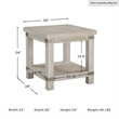 Signature Design by Ashley Carynhurst End Table in Whitewash and Gray