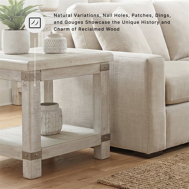 Signature Design by Ashley Carynhurst End Table in Whitewash and Gray