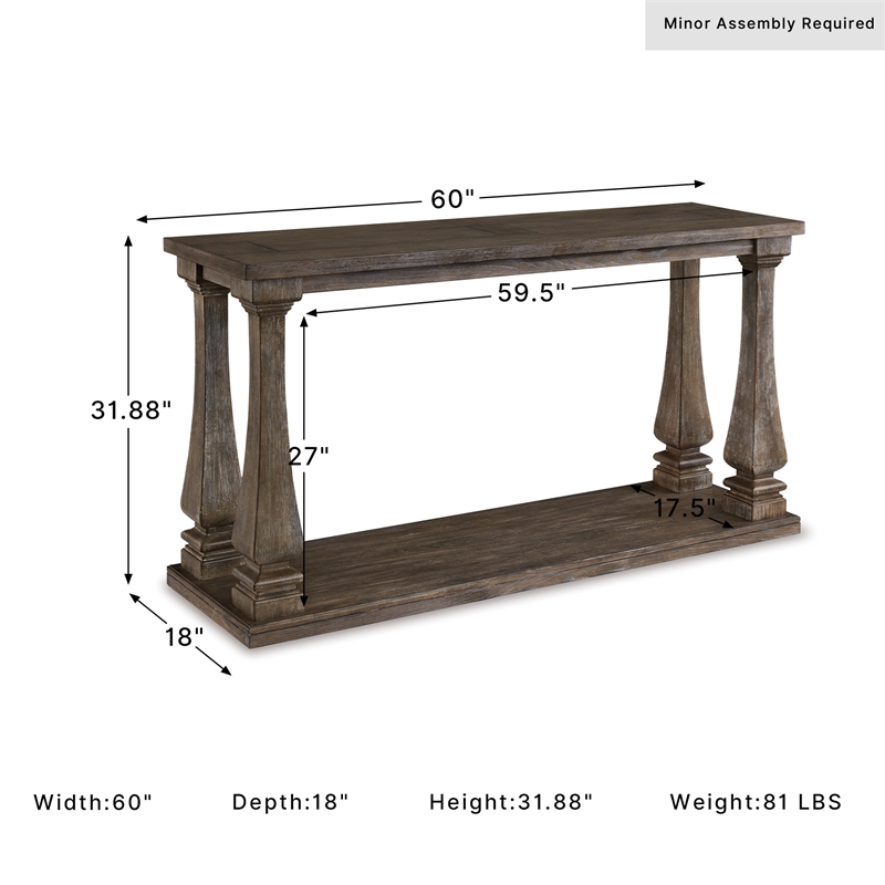 Signature Design by Ashley Johnelle Console Table in Gray