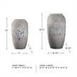 Ashley Dimitra 2 Piece Ceramic Vase Set in Brown and Cream