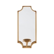 Ashley Dumi Metal and Mirrored Glass Wall Sconce Candle Holder in Gold