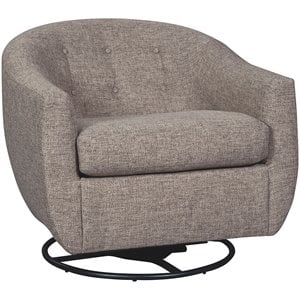 Signature Design by Ashley Upshur Tufted Swivel Glider in Taupe