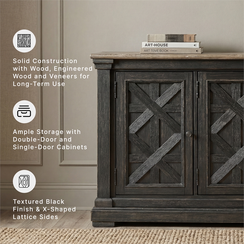 Signature Design by Ashley Tyler Creek Server in Black and Gray