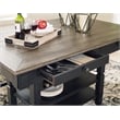 Ashley Furniture Tyler Creek Wine Rack Counter Height Dining Table in Black