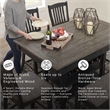 Ashley Furniture Tyler Creek Wine Rack Counter Height Dining Table in Black