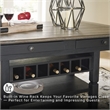 Ashley Furniture Tyler Creek Wine Rack Counter Height Dining Table in Black