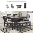Ashley Furniture Tyler Creek Wine Rack Counter Height Dining Table in Black