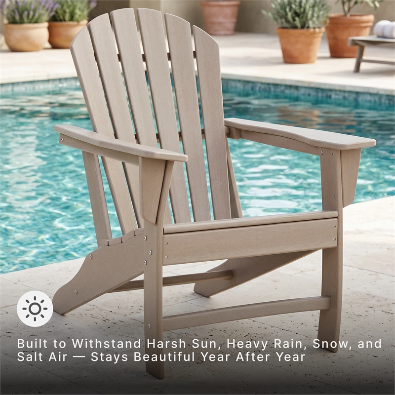 Signature Design by Ashley Sundown Treasure Adirondack Chair in Grayish Brown