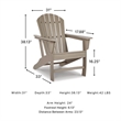 Signature Design by Ashley Sundown Treasure Adirondack Chair in Grayish Brown
