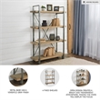 Signature Design by Ashley Forestmin 4 Shelf Bookcase in Brown and Black