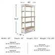 Signature Design by Ashley Realyn 4 Shelf Bookcase in Antique White and Brown