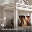 Signature Design by Ashley Realyn 4 Shelf Bookcase in Antique White and Brown
