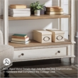 Signature Design by Ashley Realyn 4 Shelf Bookcase in Antique White and Brown