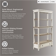 Signature Design by Ashley Realyn 4 Shelf Bookcase in Antique White and Brown