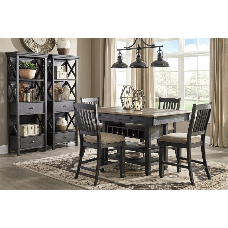 Signature Design by Ashley Tyler Creek 3 Shelf Bookcase in Black and Gray