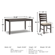Ashley Furniture Rokane 7 Piece Dining Table Set in Brown