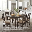 Ashley Furniture Rokane 7 Piece Dining Table Set in Brown